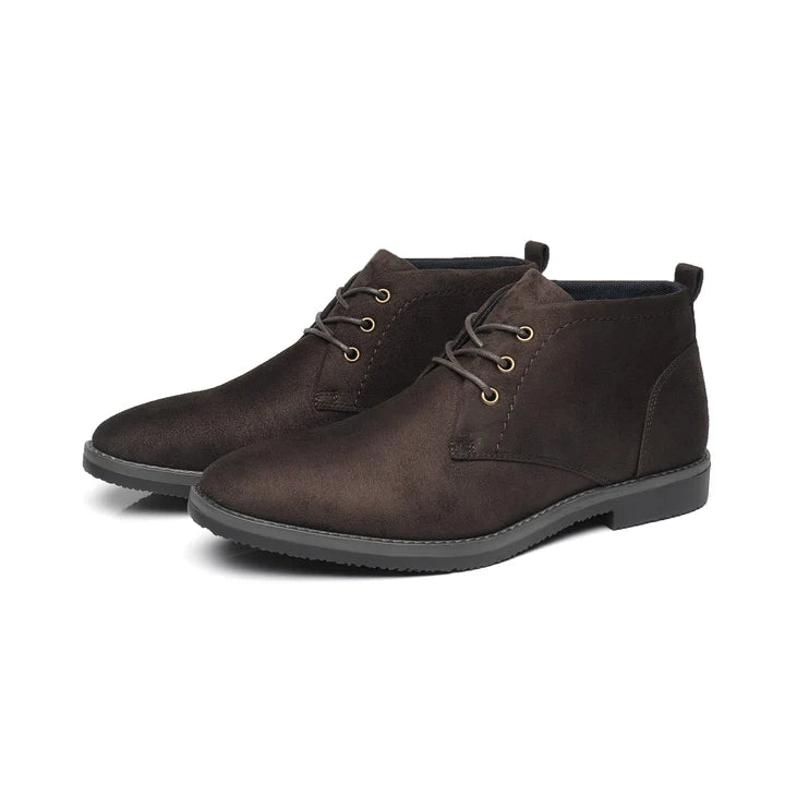 Men’s Elegant Microfiber Chukka Boots with Low Heel