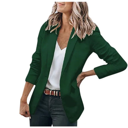 Women’s Lightweight Open-Front Blazer with Tailored Lapels
