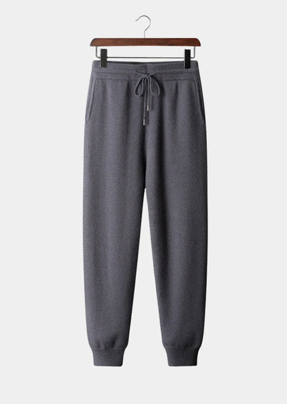Men’s Merino Wool Tapered Joggers with Drawstring Waist