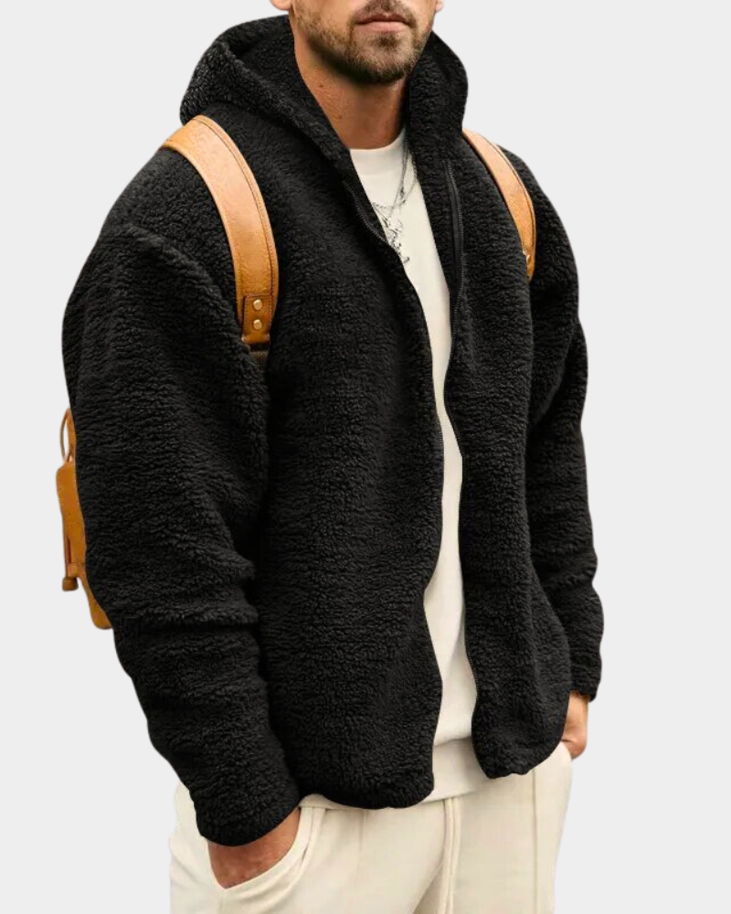 Men’s High-Pile Hooded Winter Jacket
