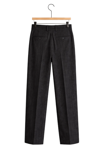 Men’s Tailored Cotton Trousers with Side and Back Pockets