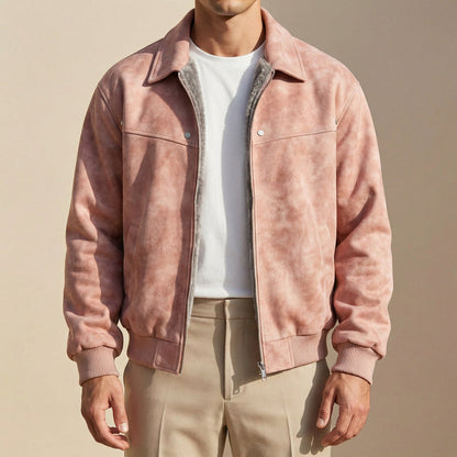 Men’s Smooth Leather Classic Zip Jacket