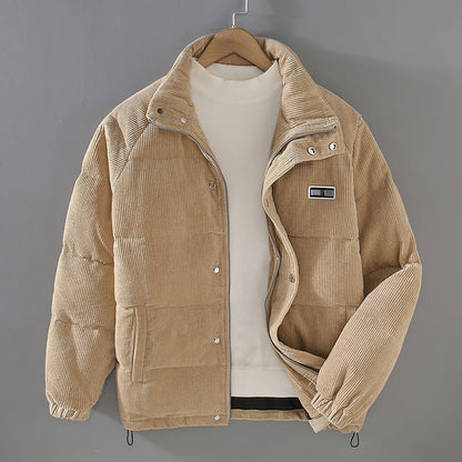 Men's Textured Corduroy Insulated Comfort Jacket