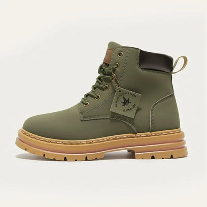 Men’s Fur-Lined Winter Snow Boots with Chunky Lug Sole
