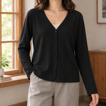 Women’s Lightweight V-Neck Button Front Cardigan
