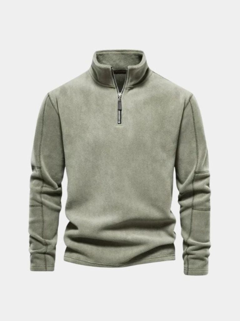 Men’s Refined Mock Neck Quarter-Zip Knit Pullover