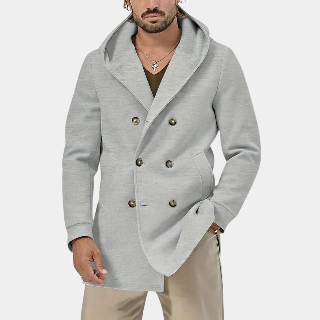 Men’s Lightweight Longline Hooded Trench Coat