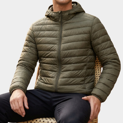 Men’s Slim Quilted Hooded Puffer Jacket