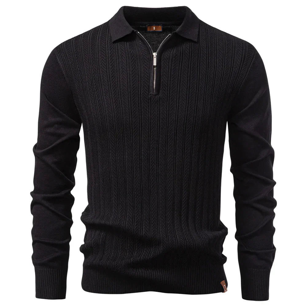 Men’s Vertical Cable Texture Knit Pullover