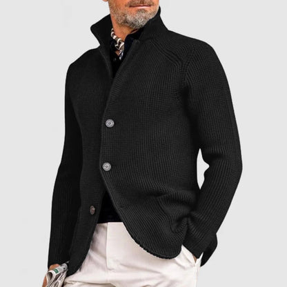 Men’s Refined Knit Button-Placket Cardigan