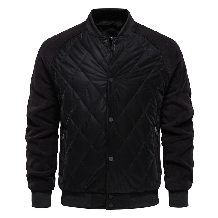 Men's Raglan Sleeve Snap-Button Bomber Coat