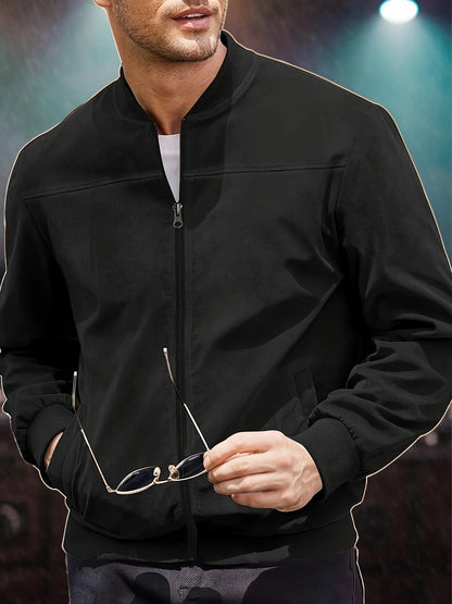 Men’s Tailored Zip-Front Utility Jacket