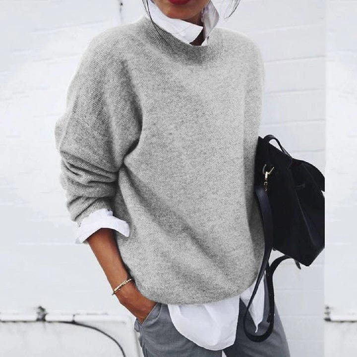 Women’s Relaxed Fit Pure Cashmere Long-Sleeve Sweater
