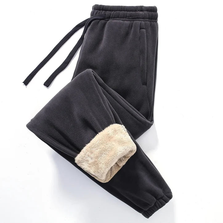 Men’s Tapered Fleece-Lined Joggers with Drawstring Waist