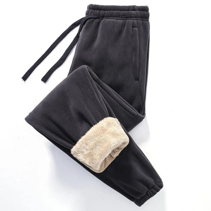 Men’s Tapered Fleece-Lined Joggers with Drawstring Waist