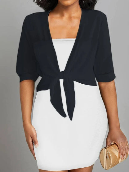Women’s Sheer Chiffon Cropped Wrap Bolero