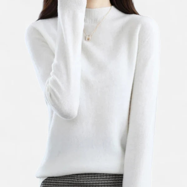 Women’s Pure Wool Half-Neck Warm Knit Pullover Sweater