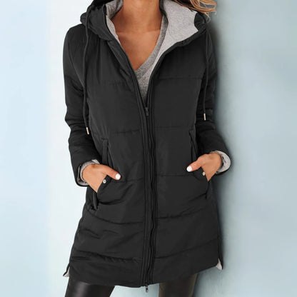 Women's Hooded Down-Filled Puffer Jacket for Winter