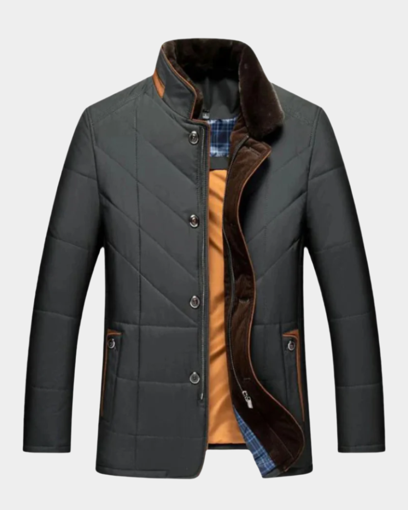 Men’s Quilted Stand-Collar Executive Jacket