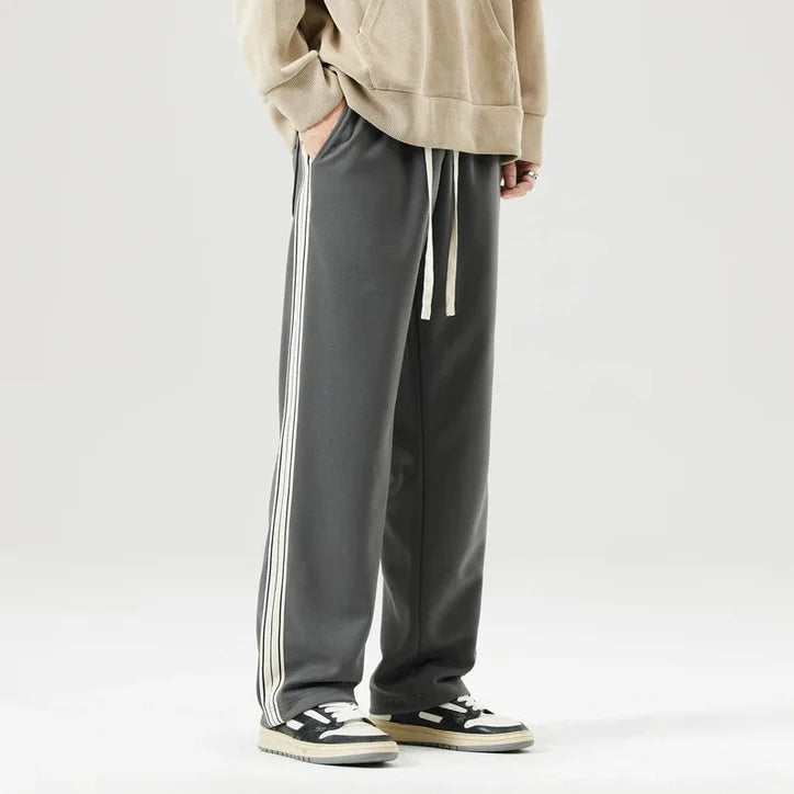 Men’s Relaxed Sweatpants with Triple-Stripe Side Detail