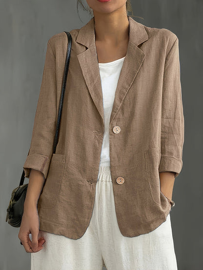 Women’s Lightweight Linen Tailored Blazer