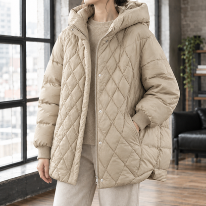 Women’s Oversized Hooded Quilted Down Jacket