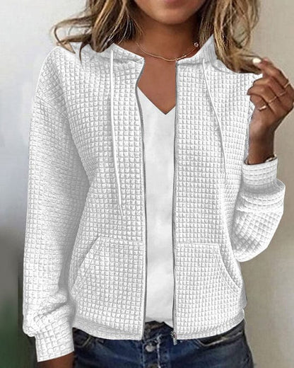 Women’s Hooded Full-Zip Jacket with Practical Pockets