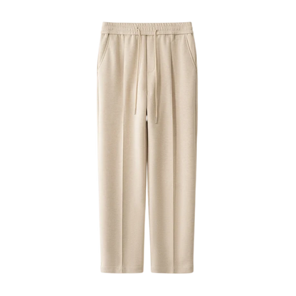 Men’s Relaxed Wool Trousers with Tapered Leg