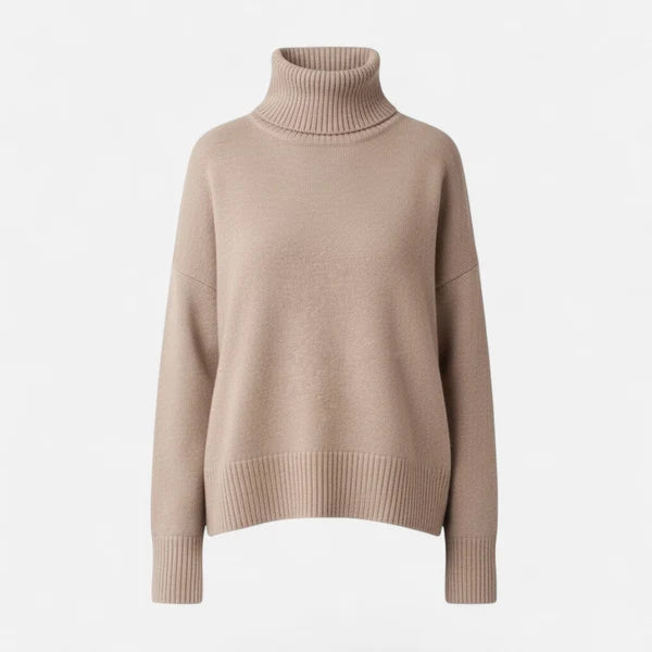 Women’s Oversized Thick Knit Turtleneck Sweater for Winter