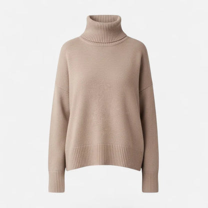 Women’s Oversized Thick Knit Turtleneck Sweater for Winter
