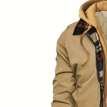 Men’s Warm-Lined Hooded Full-Zip Winter Jacket