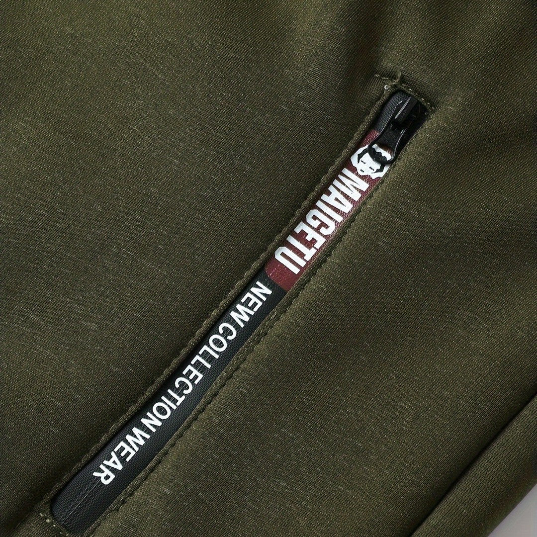 Men’s Plush-Lined Stretch Hooded Winter Jacket