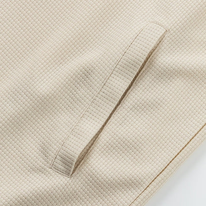 Men’s Textured Relaxed-Fit Lapel Button Jacket