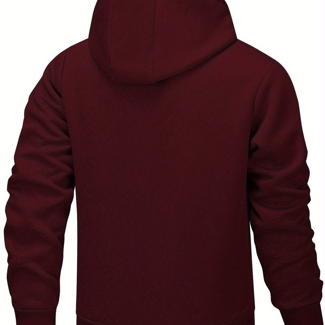 Men’s Plush-Lined Stretch Hooded Winter Jacket