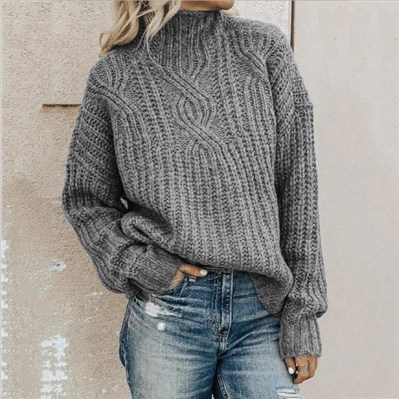 Women’s Classic Knit Pullover with Comfortable Relaxed Fit