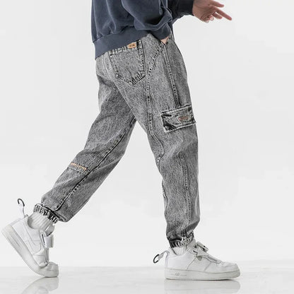 Men’s Organic Cotton Stretch Cargo Joggers with Cuffed Ankles