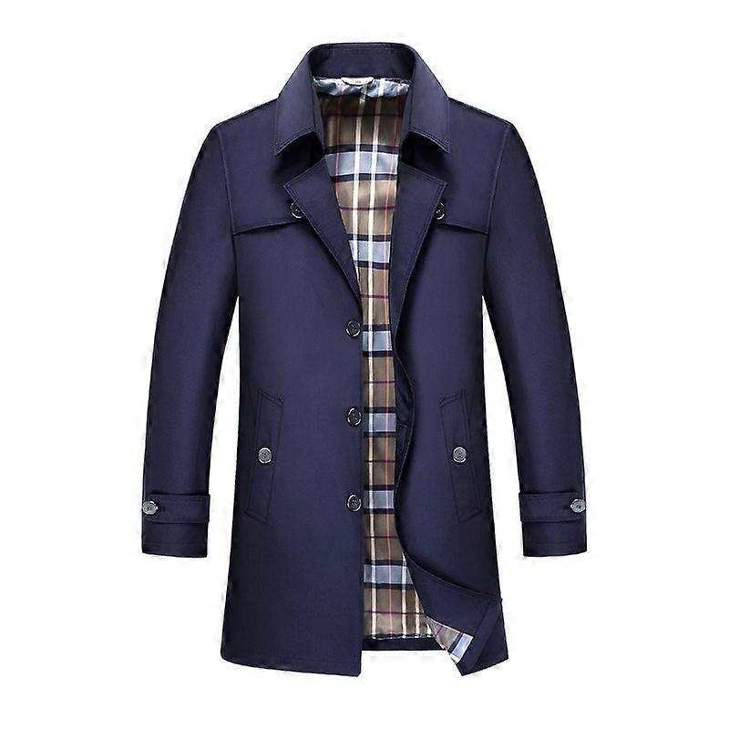 Men’s Double-Breasted Wind-Resistant Classic Trench Coat