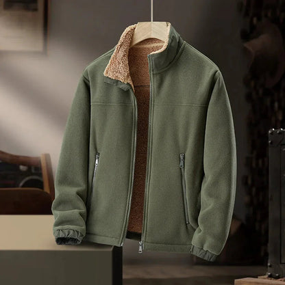 Men’s Relaxed Sherpa-Detail Casual Jacket