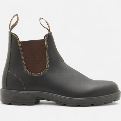 Men’s Classic Leather Chelsea Boots with Elastic Side Panels
