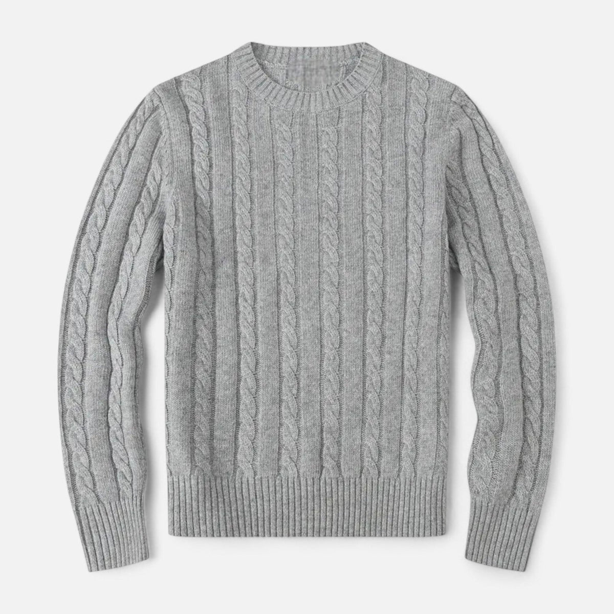 Men’s Soft Cotton-Blend Classic Crew Neck Sweater