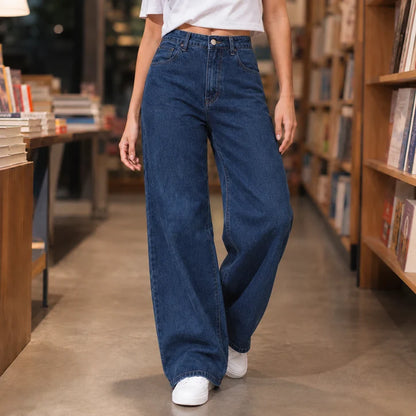 Women’s High-Rise Relaxed Wide-Leg Denim Jeans