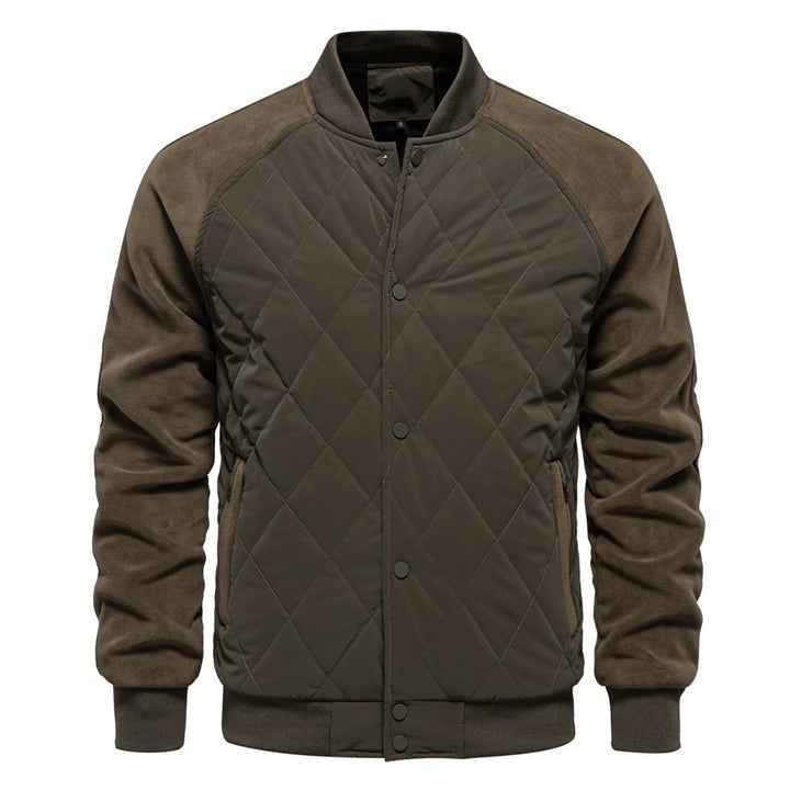 Men's Raglan Sleeve Snap-Button Bomber Coat