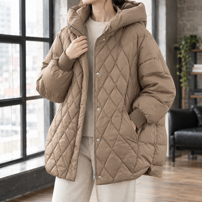 Women’s Oversized Hooded Quilted Down Jacket