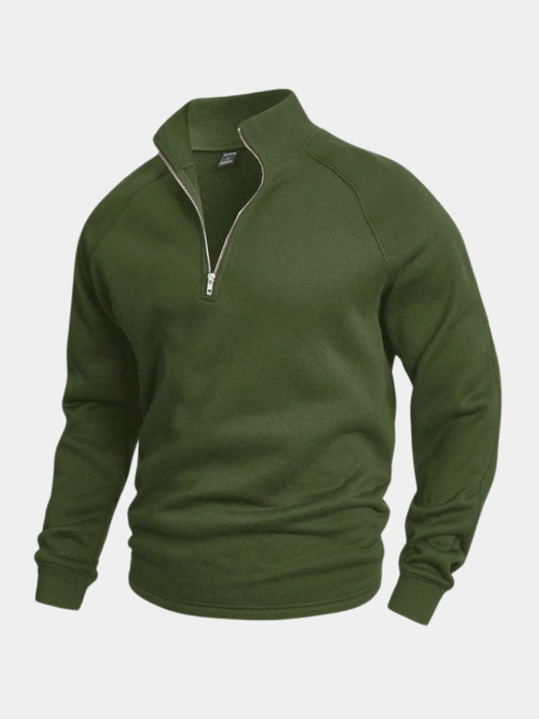 Men’s Dark Knit Pullover with Cross and Crown Motif