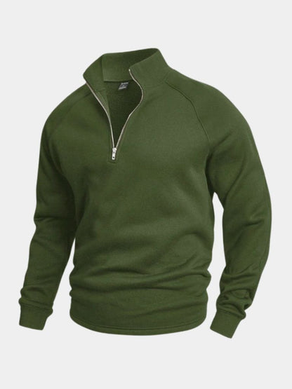 Men’s Dark Knit Pullover with Cross and Crown Motif