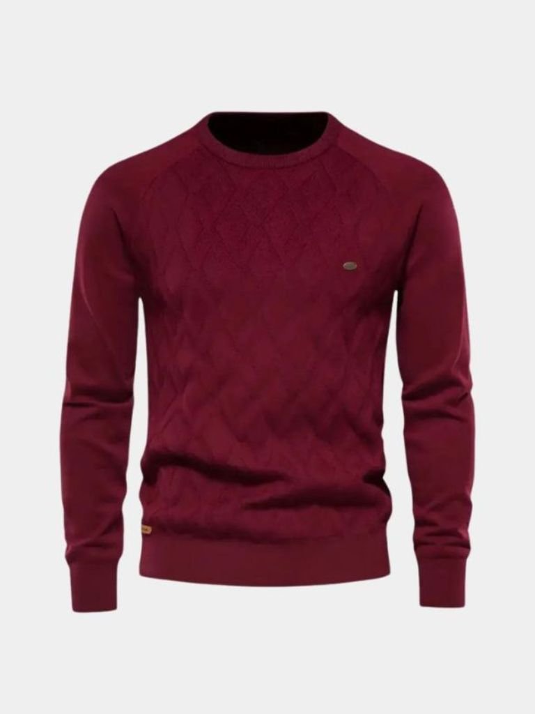 Men’s Minimalist Breathable Knit Crew Neck Pullover