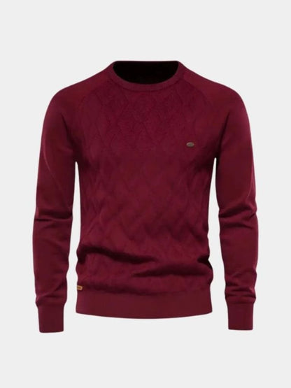 Men’s Minimalist Breathable Knit Crew Neck Pullover