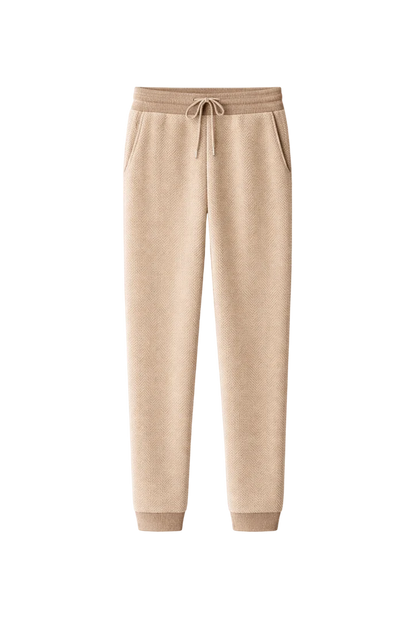 Men’s Wool Herringbone Trousers with Relaxed Tapered Fit