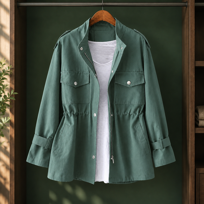 Women’s Relaxed Drawstring Waist Utility Jacket