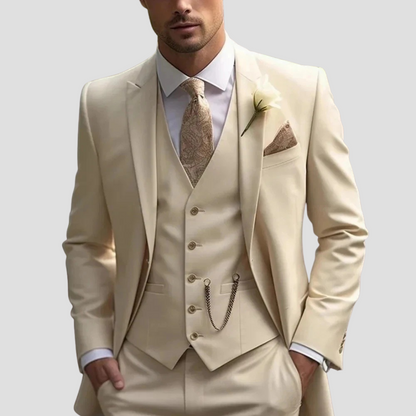Modern Slim-Fit Three-Piece Formal Suit